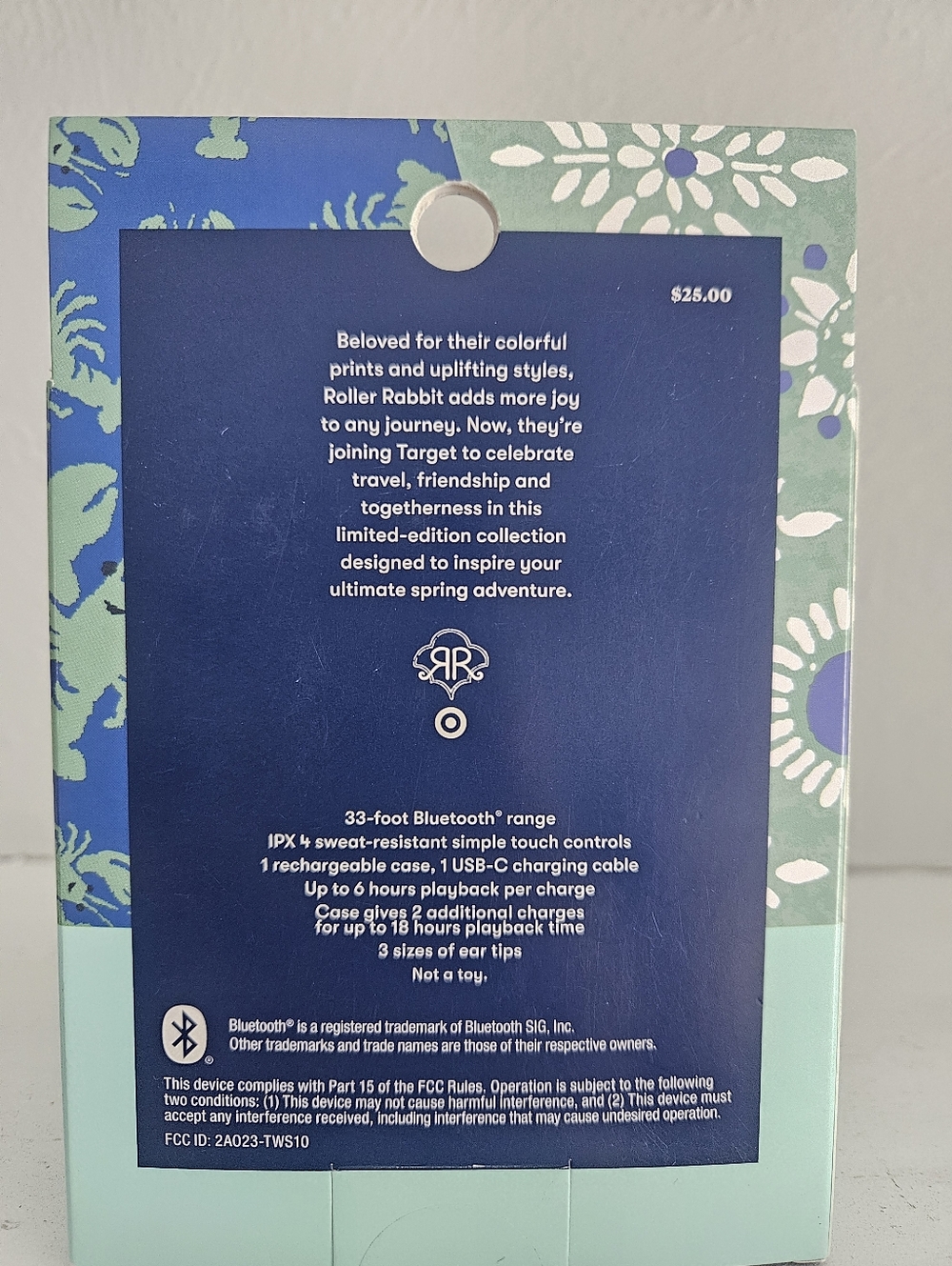 New In Box- Target X Roller Rabbit Wireless Ear Buds With Case- Floral Vines - Picture 6 of 11